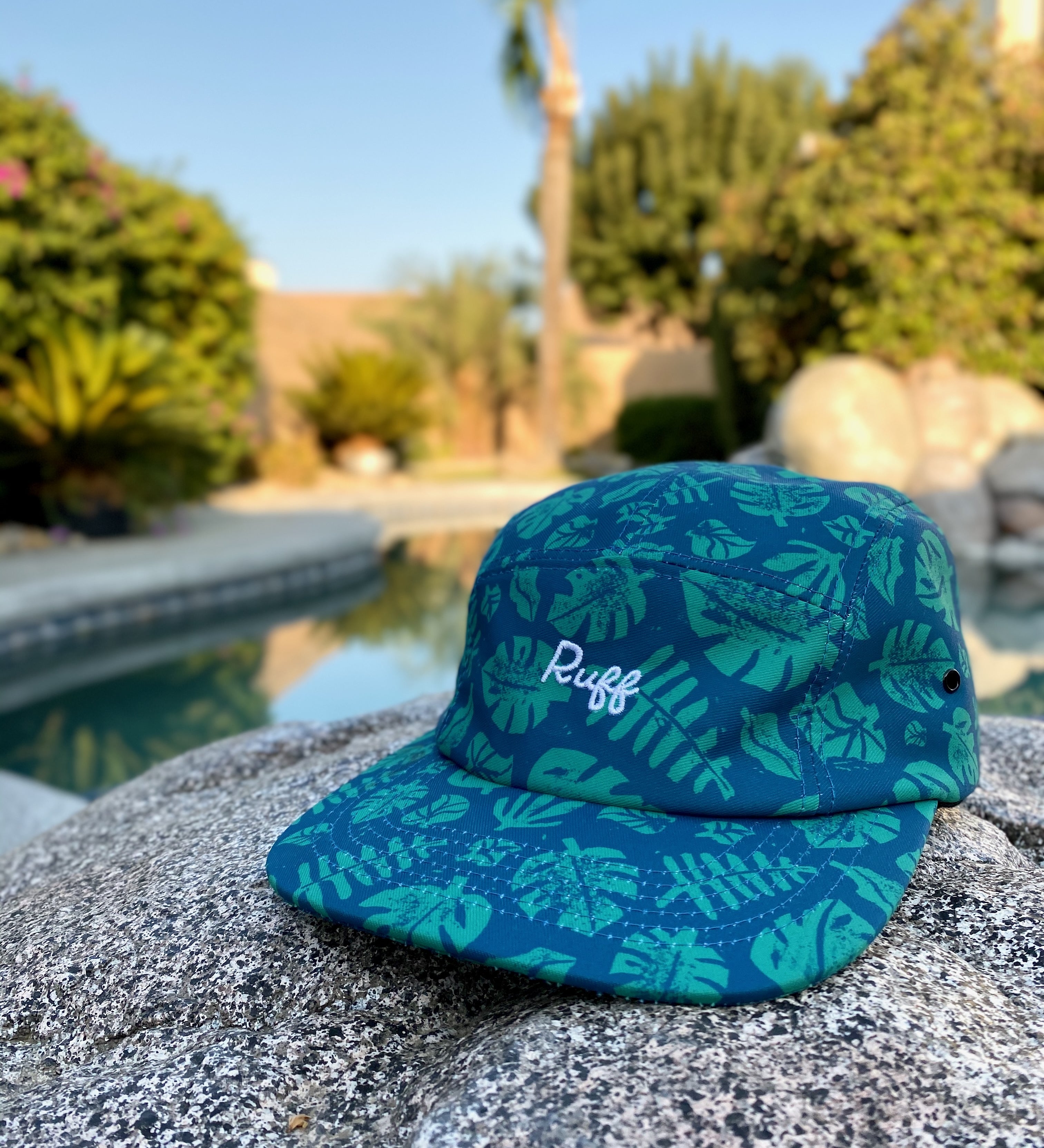 Tropical Block Print Hat